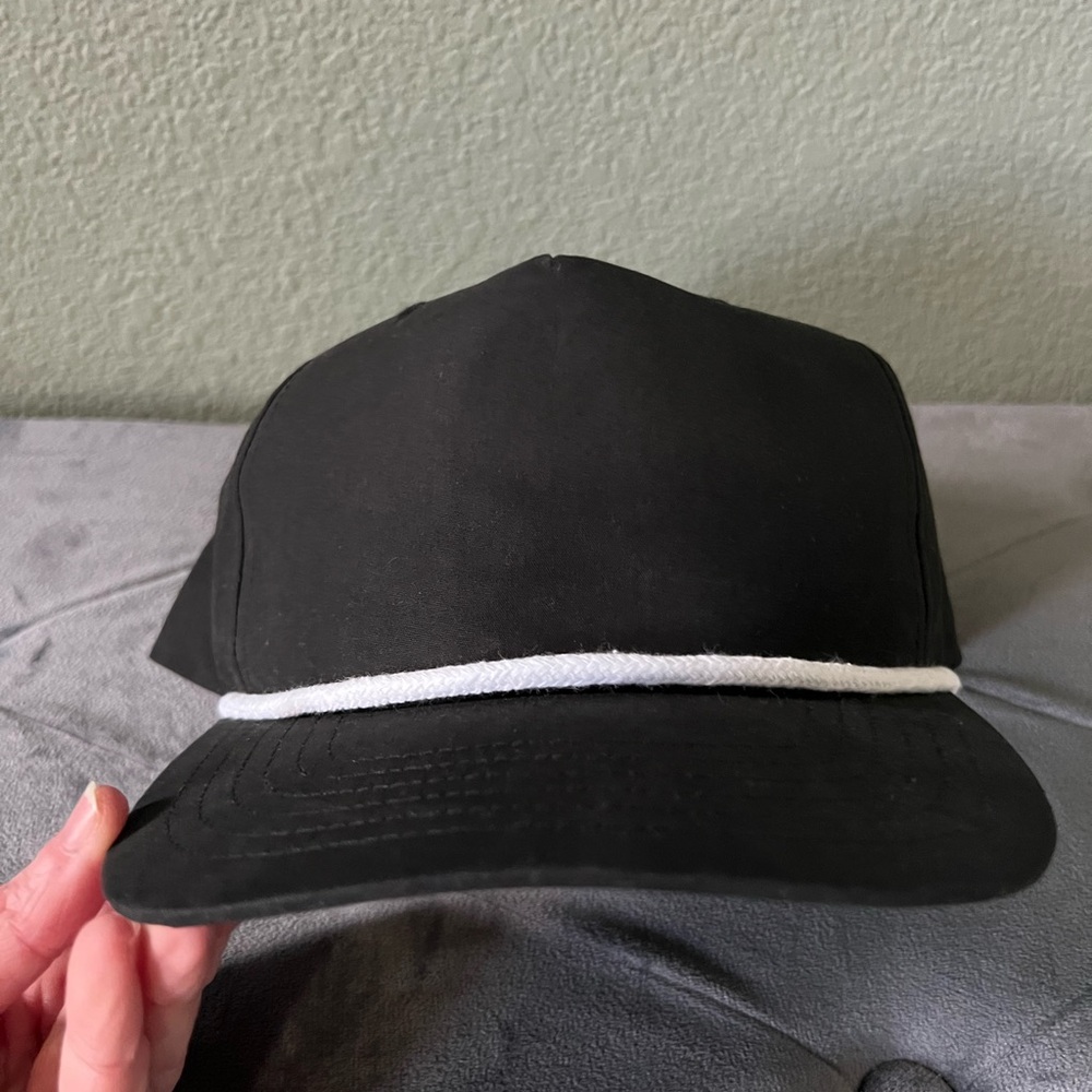 NWT Black Rope Trucker Hat